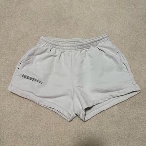 Pangaia Midweight Shorts Faded Bone Organic Cotton Small